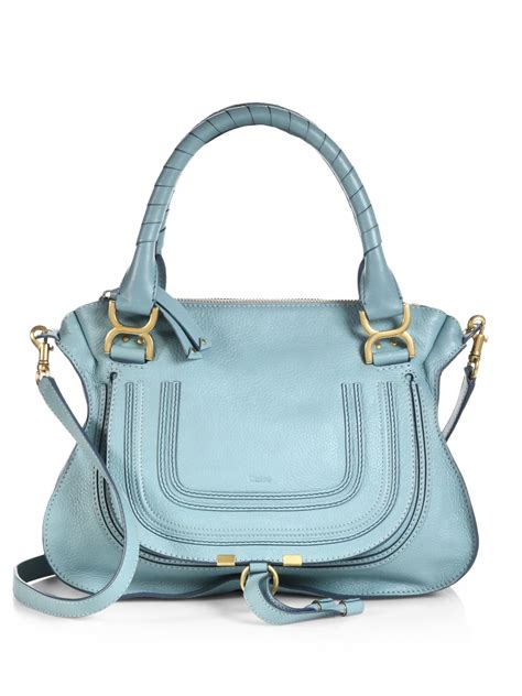 chloe marcie medium satchel blue|chloé marcie small leather satchel.